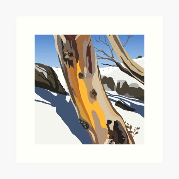 Item preview, Snowy Gumtree - Perisher Thredobo Skiing Snowboarding designed and sold by adlibcreative.