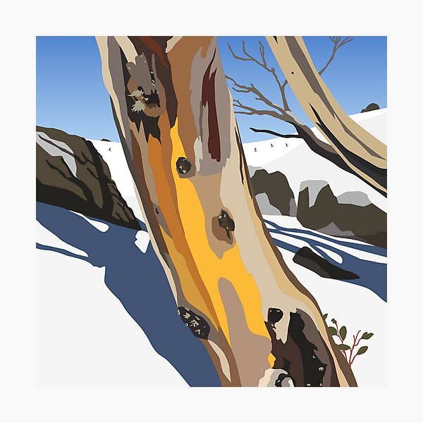 Item preview, Snowy Gumtree - Perisher Thredobo Skiing Snowboarding designed and sold by adlibcreative.