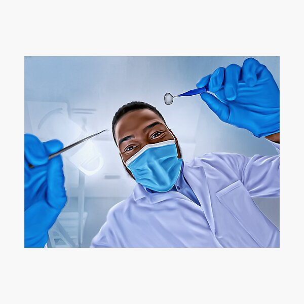 Item preview, Digital Black Dentist 1 designed and sold by wayneflint.