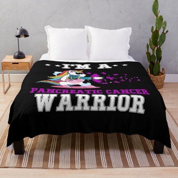 Item preview, Funny Unicorn I'm A Pancreatic Cancer Warrior designed and sold by heppenp.