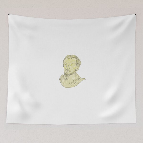 Item preview, 15th Century Spanish Explorer Bust Drawing designed and sold by patrimonio.