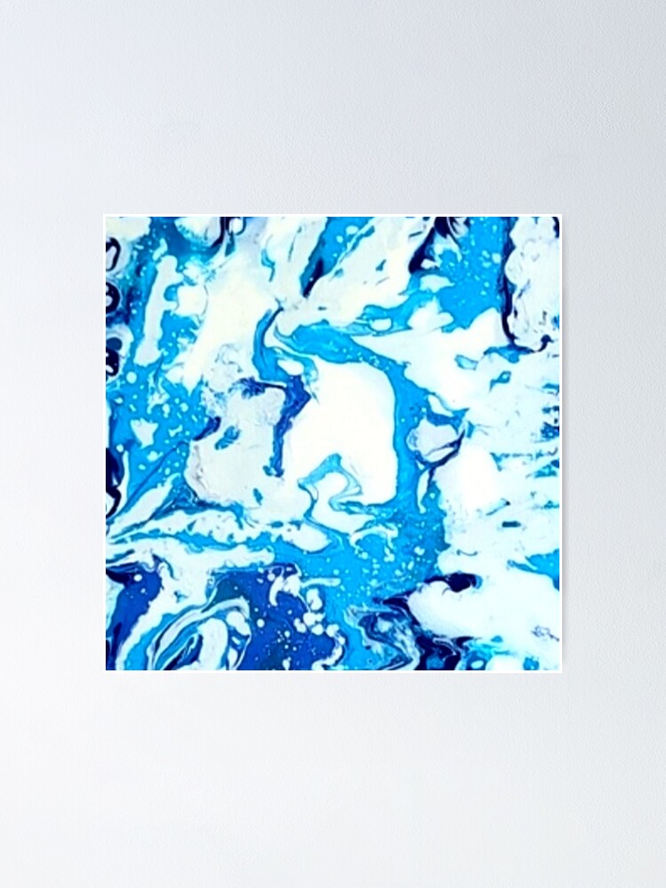 " Abstract Blue and White Art Design" Poster for Sale by Joymcall