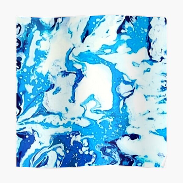 " Abstract Blue and White Art Design" Poster for Sale by Joymcall