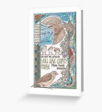 More than Many Sparrows Greeting Card