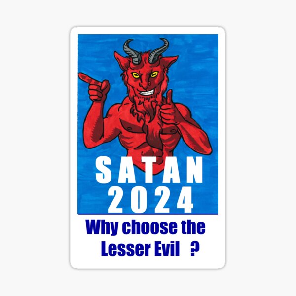 "Satan 2024" Sticker for Sale by TanukiRa Redbubble