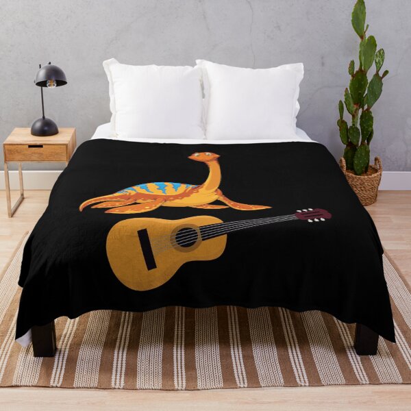 Item preview, Dinosaur Playing Guitar ,Funny Good Dinosaur Guitar Lovers Cute Orange Design designed and sold by pedrored369.