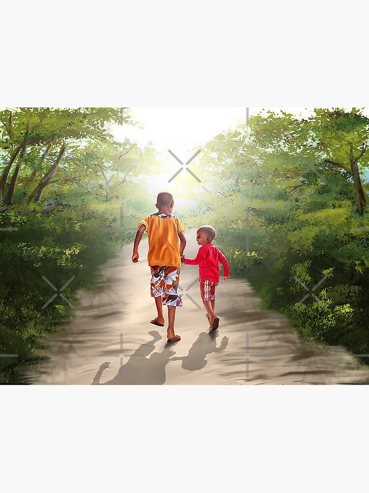 Thumbnail 4 of 4, Metal Print, Digital Brothers Keeper 1 designed and sold by wayneflint.