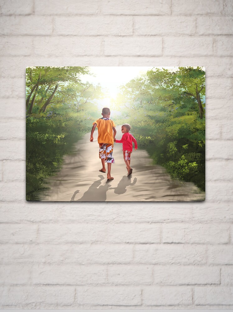 Thumbnail 2 of 4, Metal Print, Digital Brothers Keeper 1 designed and sold by wayneflint.