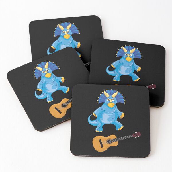 Item preview, Dinosaur Playing Guitar ,Funny Good Dinosaur Guitar Lovers Blue Design designed and sold by pedrored369.