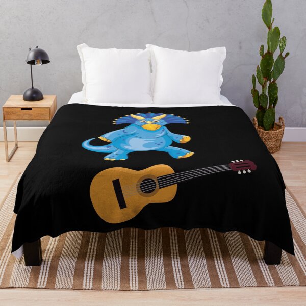 Item preview, Dinosaur Playing Guitar ,Funny Good Dinosaur Guitar Lovers Blue Design designed and sold by pedrored369.