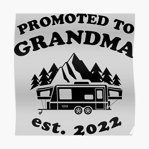 "Promoted To GrandmaCamping GrandmaFuture Grandmother Gift For