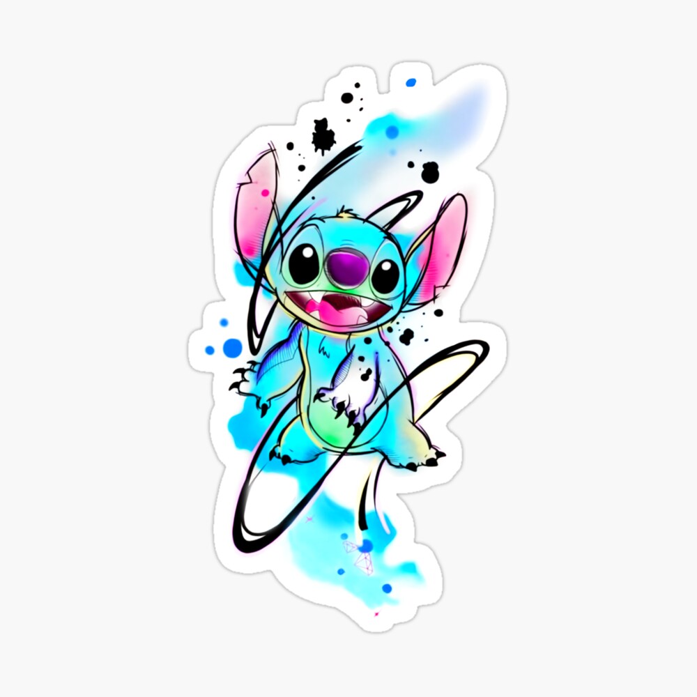 stitch and angel watercolor tattooTikTok Search