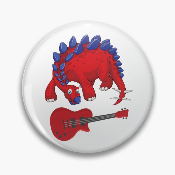 Item preview, Dinosaur Playing Electric Guitar ,Funny Good Dinosaur Electric Guitar Lovers Cool Red Blue Design designed and sold by pedrored369.