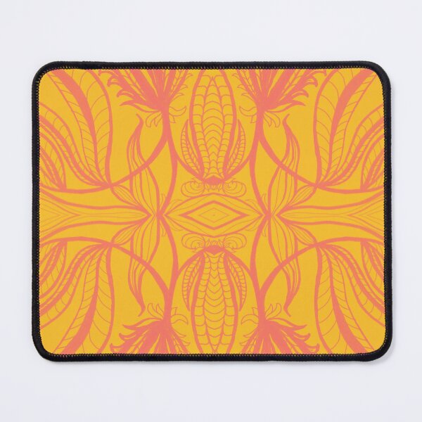 Item preview, Vibrant Abstract psychedelic leaves and petals in orange and gold designed and sold by Mary Egan.