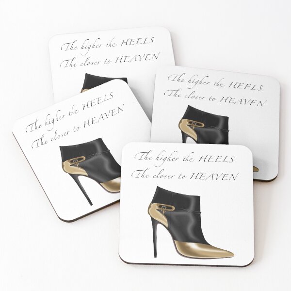 Item preview, Shoe, black shoe, heels, boots, black boots, gold and black boots designed and sold by gabrielakrall.