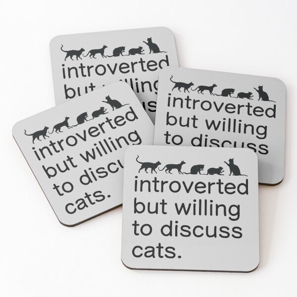 Item preview, Funny Quote Cat Lover - Introverted but willing to discuss cats designed and sold by namiabi.
