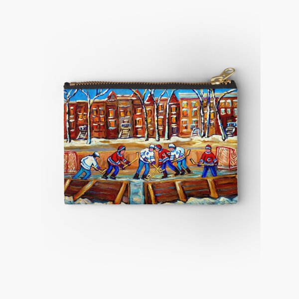 Item preview, CANADIAN ART URBAN LANDSCAPE PAINTING HOCKEY WINTER SCENE BY CANADIAN ARTIST CAROLE SPANDAU designed and sold by Carole  Spandau.