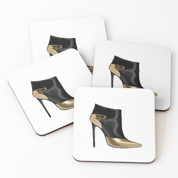 Item preview, Shoe, gold shoe, high heels, boots, boot, black boot, fashion women designed and sold by gabrielakrall.