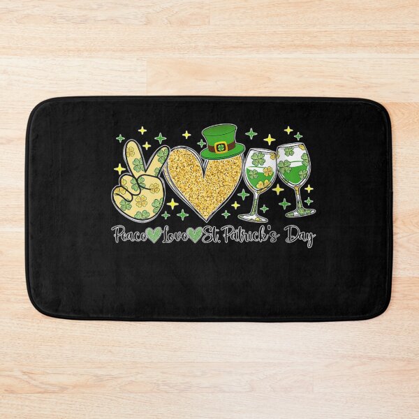 Item preview, Womens Peace Love St Patrick's Day Cheer Drinking Glitter Shamrock  designed and sold by CarlFio.