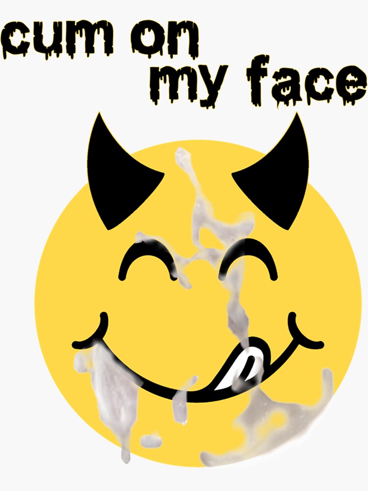 "Cum On My Face, Jizz On My Face. V-Neck " Sticker by TishCyrus | Redbubble