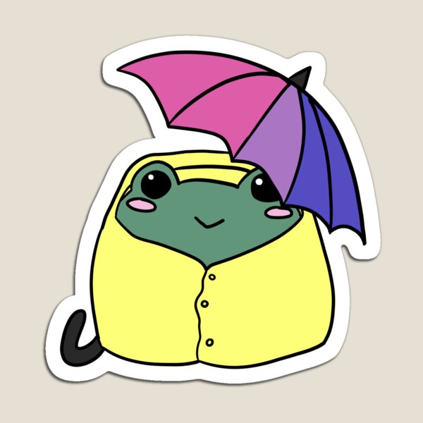 Item preview, Bisexual Pride Rainy Day Frog designed and sold by WrenFair.