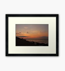 Sunset over the Solent from Cowes Framed Print