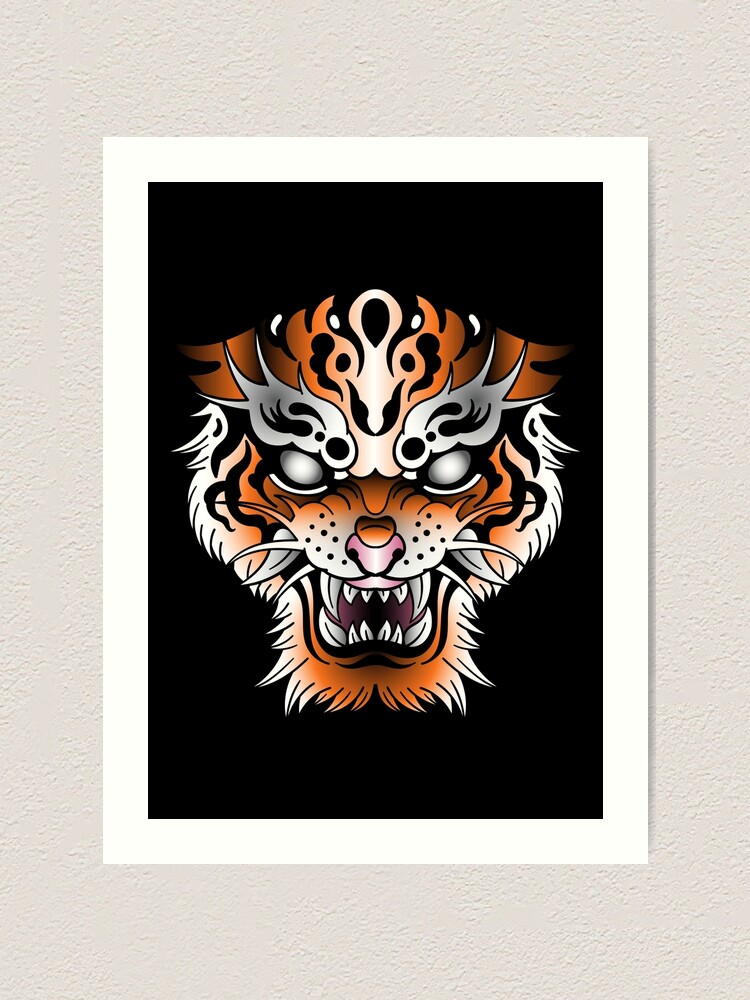 Buy Tiger Tattoo Design Linework Online in India - Etsy