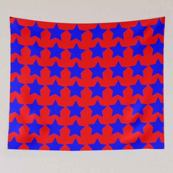Item preview, Red with blue stars: decor, accent piece, gift idea, home, office, work place, cubicle, any occasion, no occasion designed and sold by Becky Hunter.