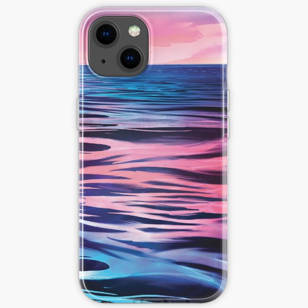 Ocean surface landscape, Ocean, Seaside, Sky, Beautiful, Sunset iPhone Soft Case