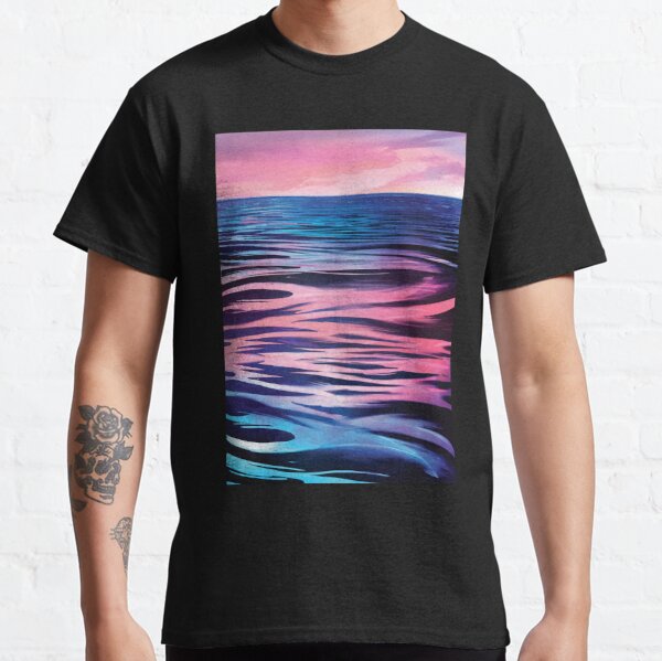 Ocean surface landscape, Ocean, Seaside, Sky, Beautiful, Sunset Classic T-Shirt