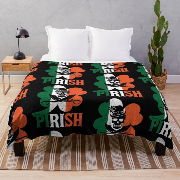 Item preview, Pirish - A Swashbuckling Irish Pirate Flag St. Patrick's Day designed and sold by GravitiTees.