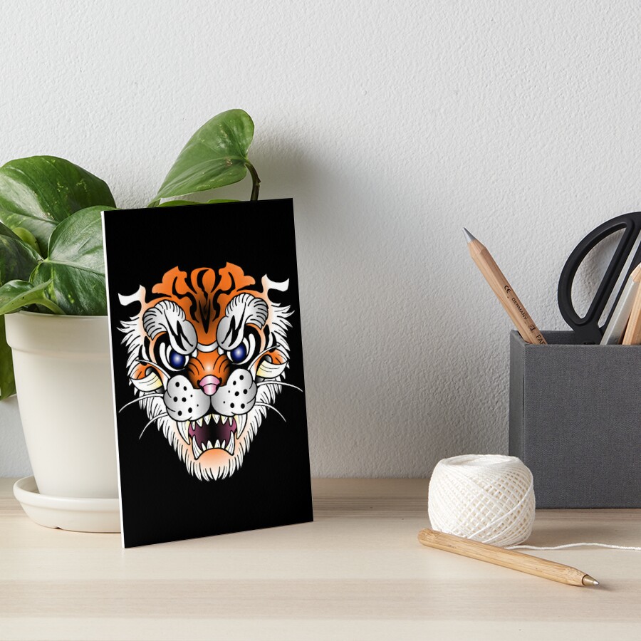 tiger tattoo art front art sticker