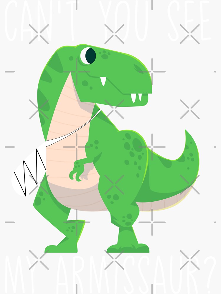 get-well-broken-arm-dinosaur-with-a-cast-sticker-by-jeremyxflynn