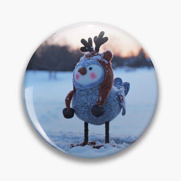 Item preview, Fabric Bird #1 (Reindeer Hat) designed and sold by busybob.