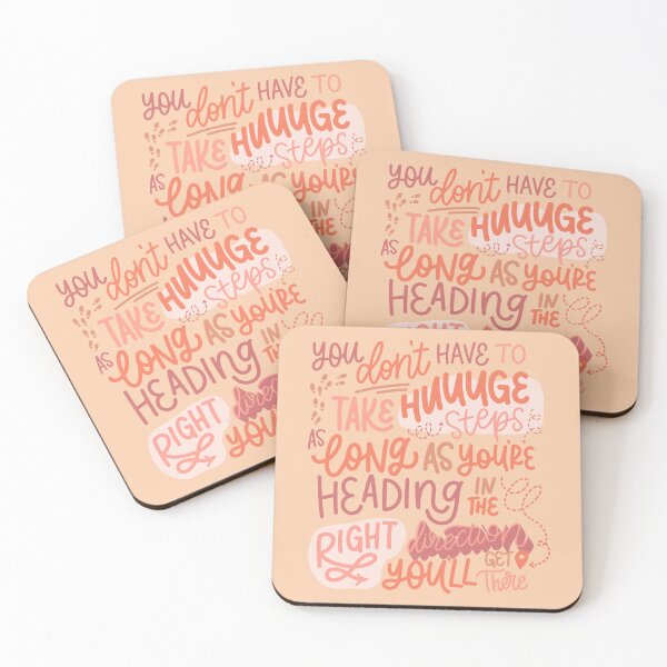 Item preview, You Don't Have to Take Huge Steps - Quote ORANGE designed and sold by TheBubblyType.