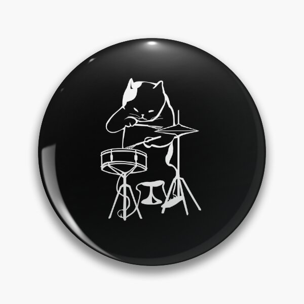 Item preview, Punk Rockstar Kitten Kitty Cat Drummer Playing Drums designed and sold by JeremyxLee.
