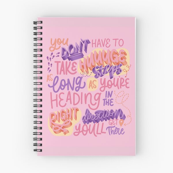 Aperçu de l'œuvre Vous n'avez pas à faire d'énormes pas - Quote PINK Shade créée et vendue par TheBubblyType.