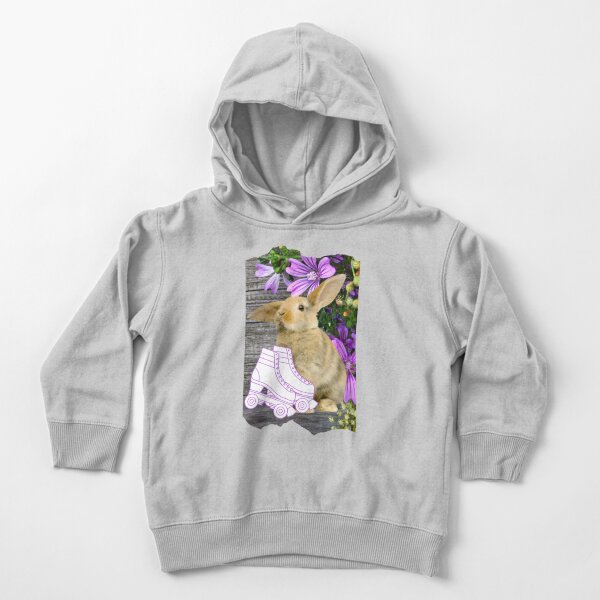 Mignon lapin de Pâques avec patins à roulettes Sweat à capuche épais pour tout-petit