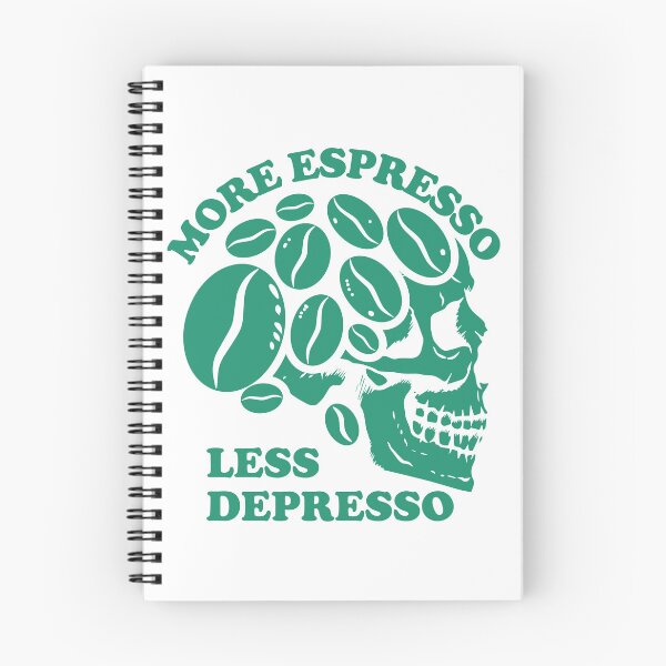 Item preview, More Espresso Less Depresso, Skull Coffee Beans, Green designed and sold by anghelapparel.
