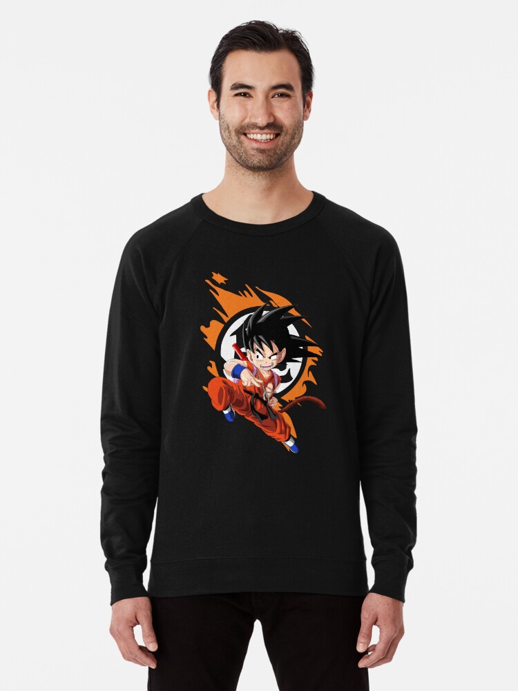 Mens/Unisex Pullover Hoodie Sweater Gift Print Kid Goku Son Anime Saiyan  Kakarot