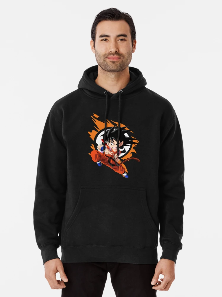 Mens/Unisex Pullover Hoodie Sweater Gift Print Kid Goku Son Anime Saiyan  Kakarot