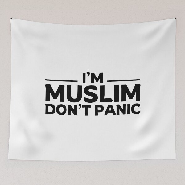 Item preview, im muslim dont panic islamic art quotes designed and sold by EfenDesign.