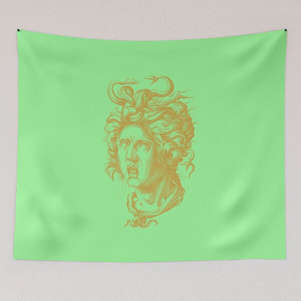 Artikelvorschau, Medusa Gorgon goldener Kunstdruck entworfen und verkauft von artdragongift 15.