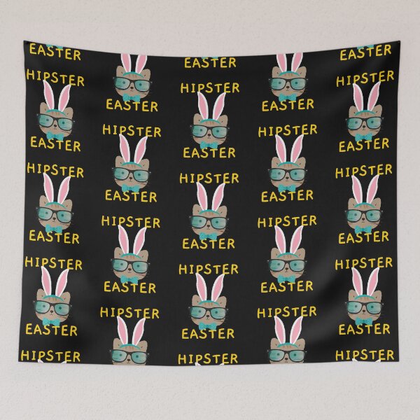 Artikelvorschau, Hipster Ostern - ein niedlicher lustiger Osterhase entworfen und verkauft von Sushee Store.
