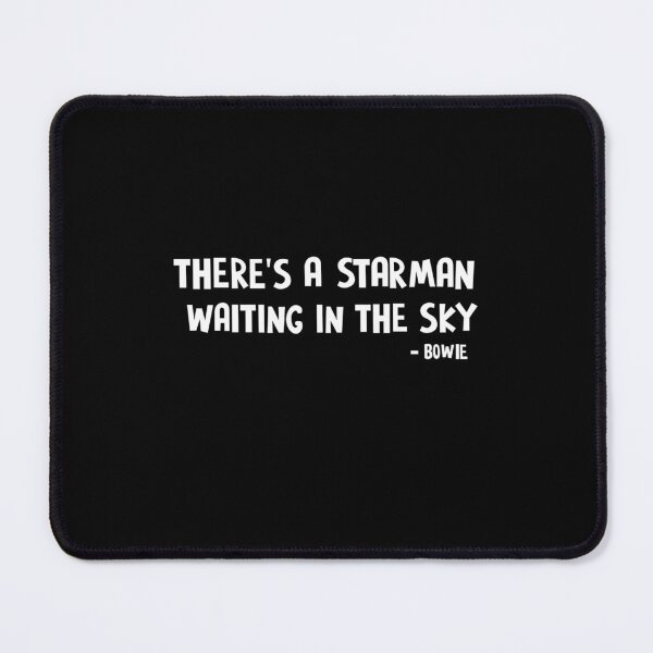 Item preview, There's is a starman waiting in the sky white poster designed and sold by MimiJessica4.