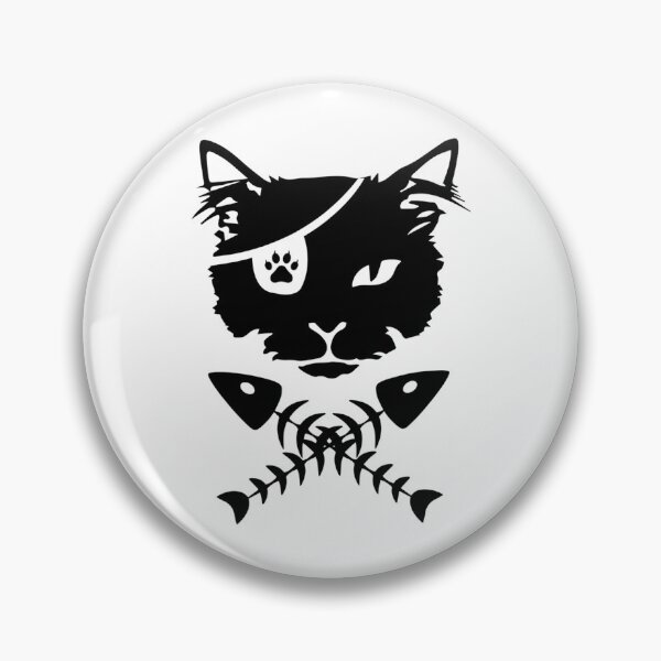 Item preview, cat head with fish bone  designed and sold by BruceCEamon.