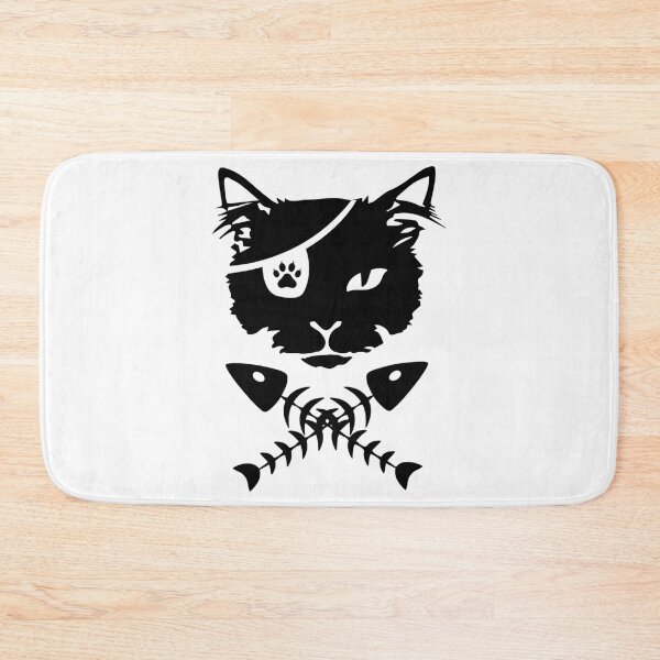 Item preview, cat head with fish bone  designed and sold by BruceCEamon.