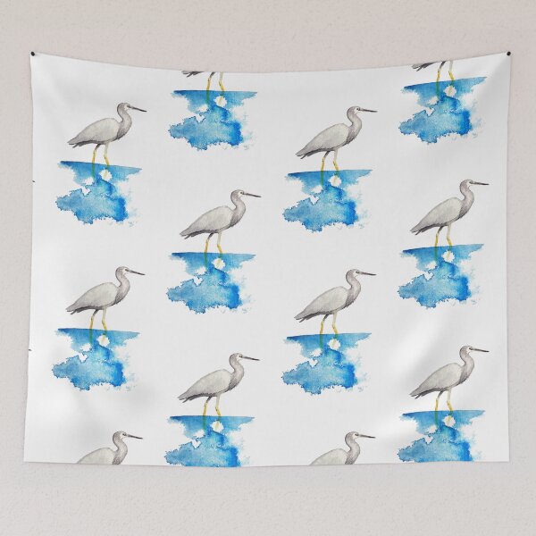 Item preview, White faced Heron designed and sold by Miriam Shilling.