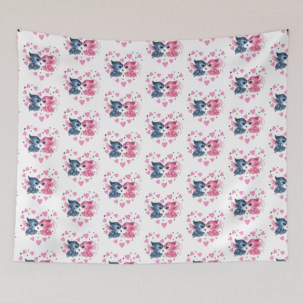 Item preview, Lilo And Stitch In Love With Hearts designed and sold by ThompsonBeauty.