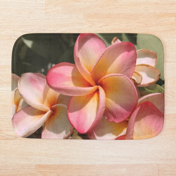 Item preview, Pink, yellow and white plumeria flowers designed and sold by NicoletaDesigns.